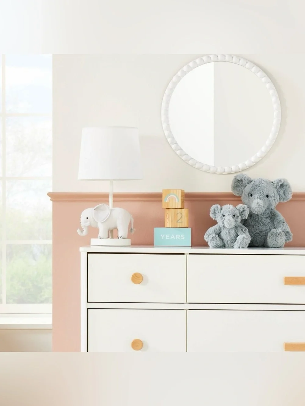Elephant Plush Animal with Mini Plush - Gray - 2pk - Cloud Island™™
